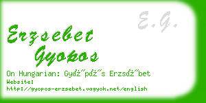 erzsebet gyopos business card